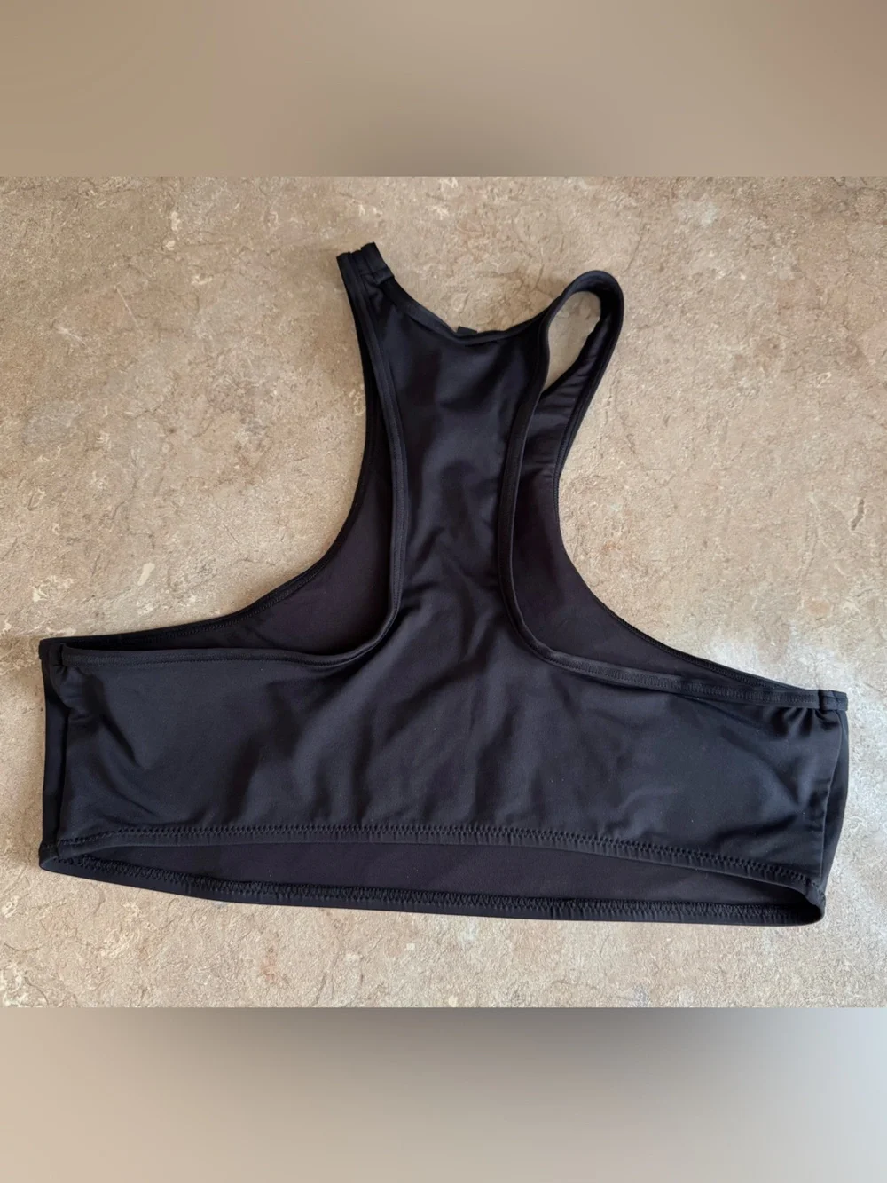 NWT Skims Recycled Swim High Neck Racerback Onyx Top- Size XL